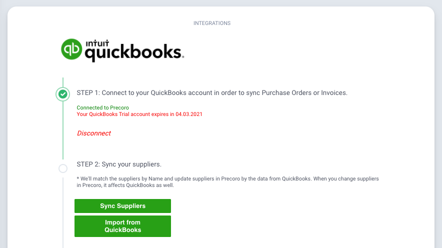 quickbooks integration