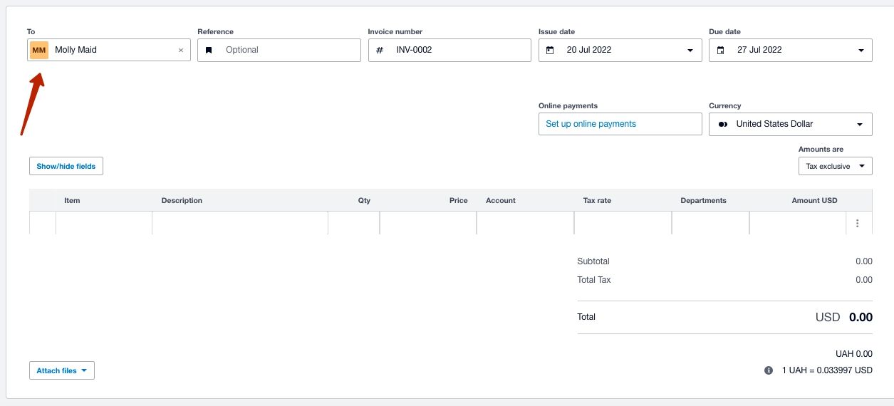 xero new invoicing step 4