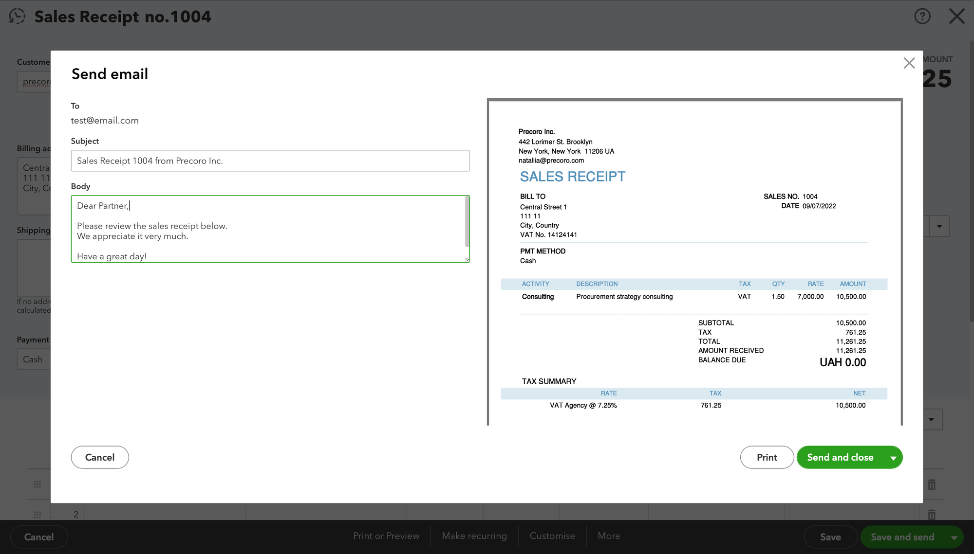 what-is-a-sales-receipt-in-quickbooks-online