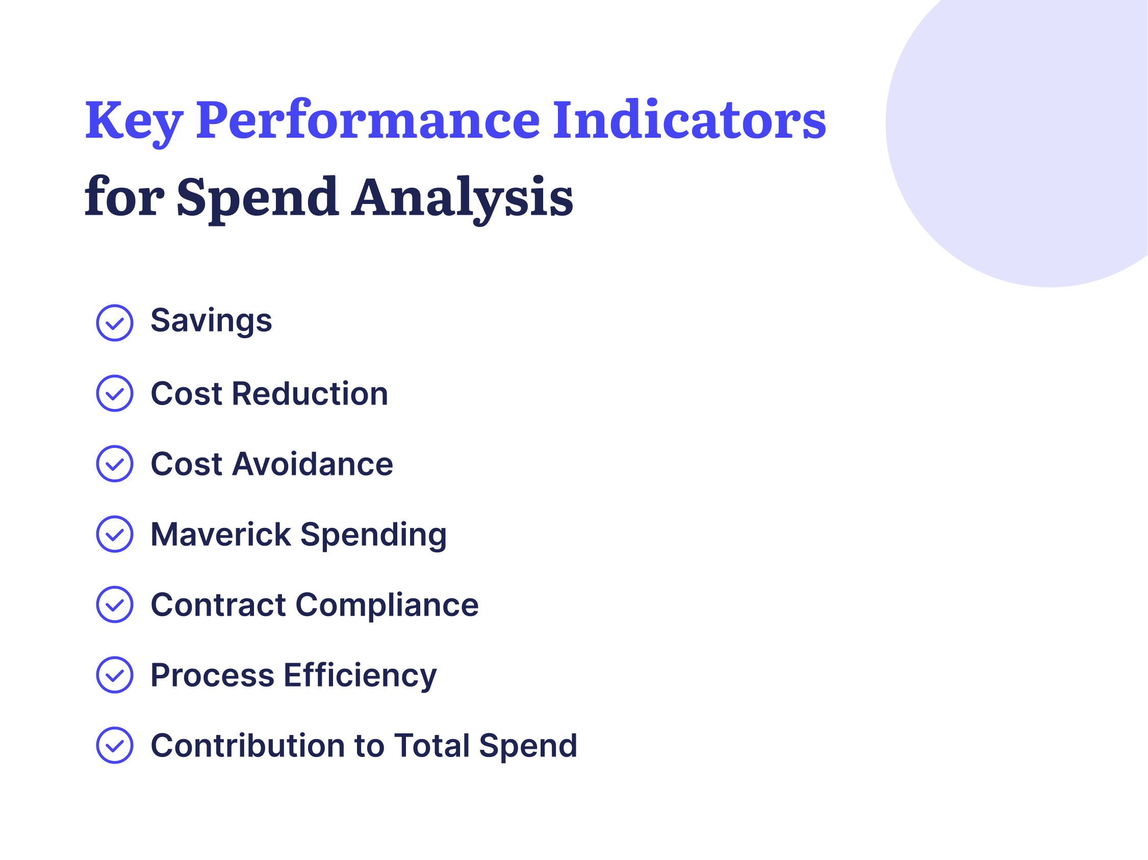 key performance indicators for spend analysis