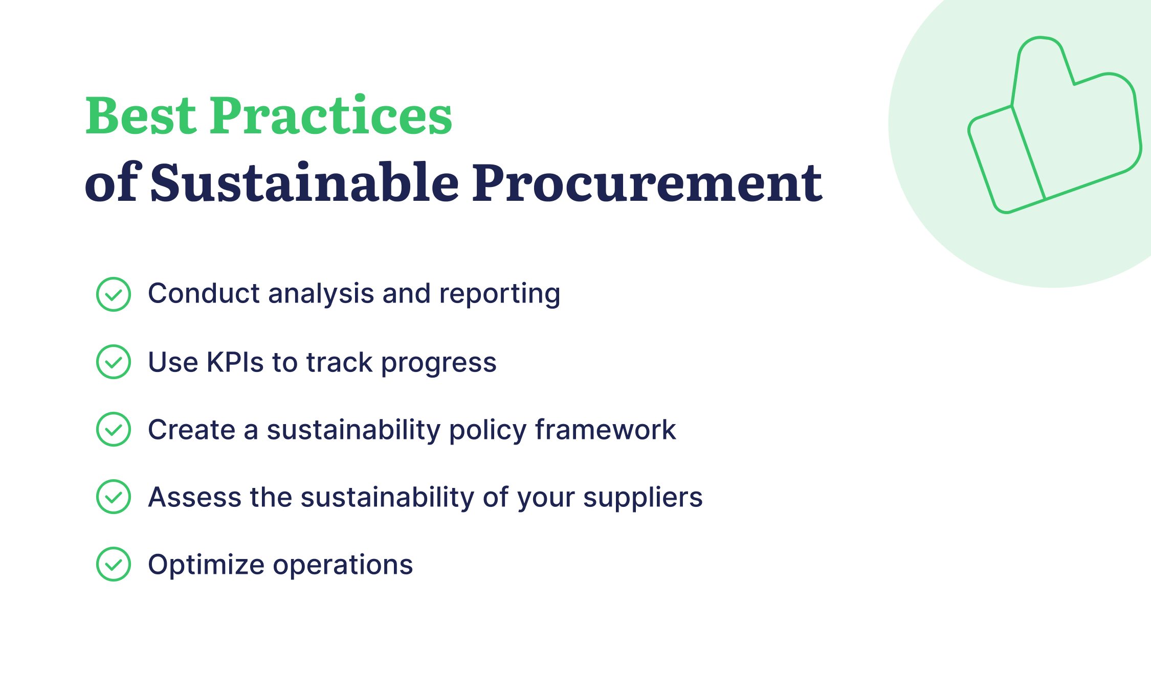 best practice of sustainable procurement