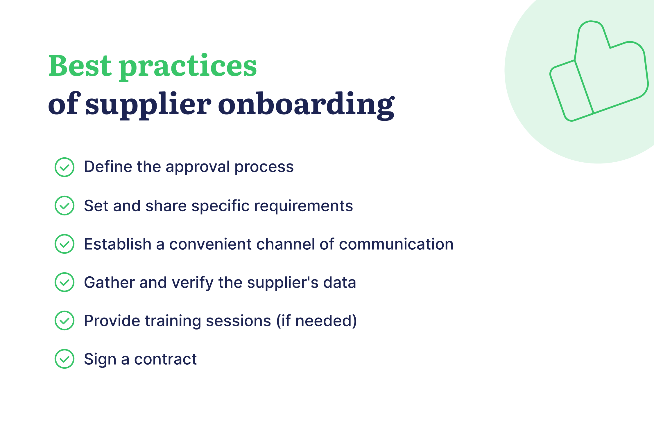 best practices of supplier onboarding