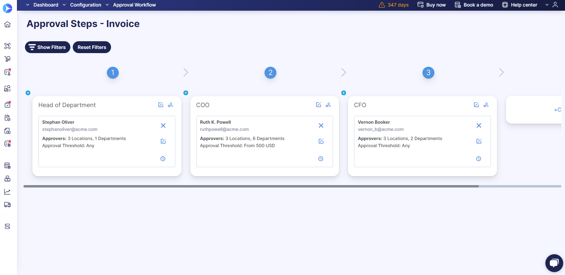 invoice approval steps in precoro