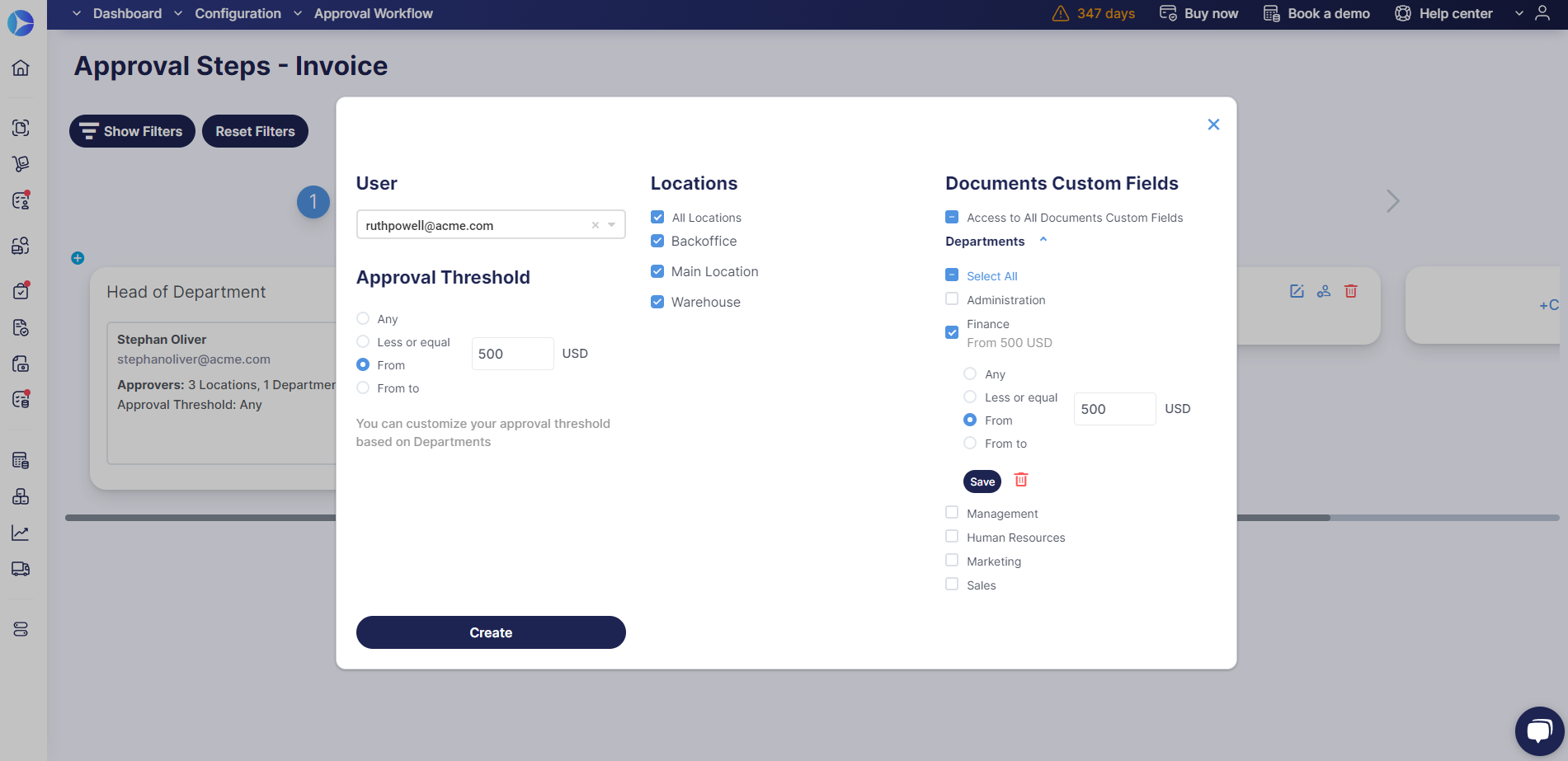 thresholds in precoro