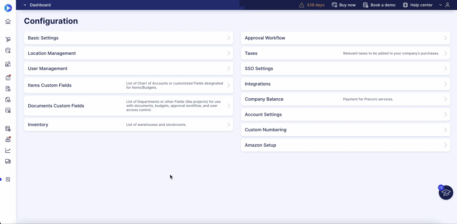 approval workflow in precoro