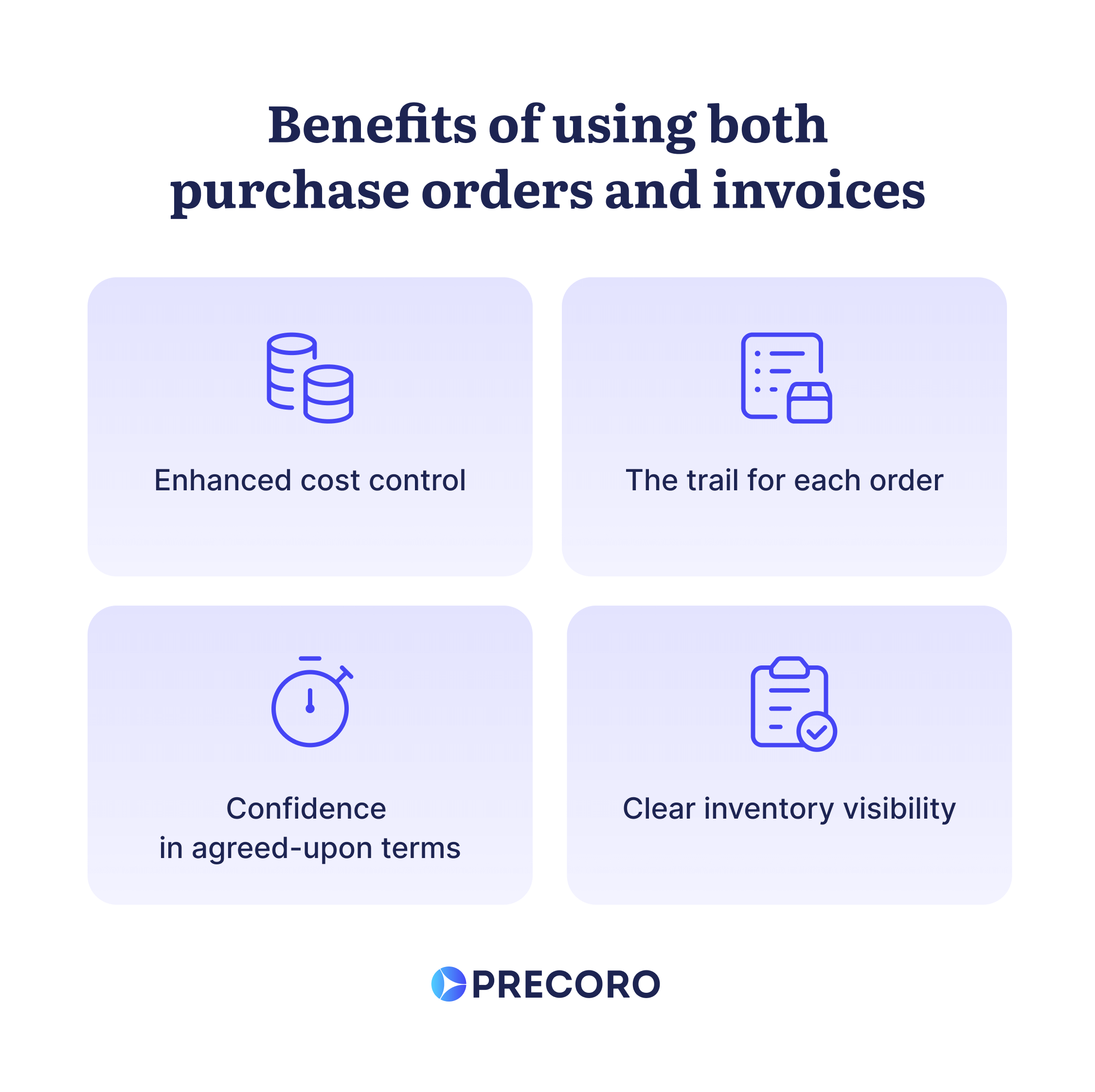 benefits of using both purchase orders and invoices
