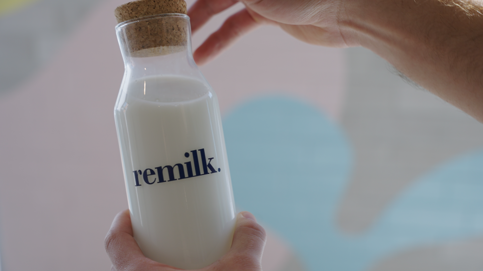 A bottle with milk