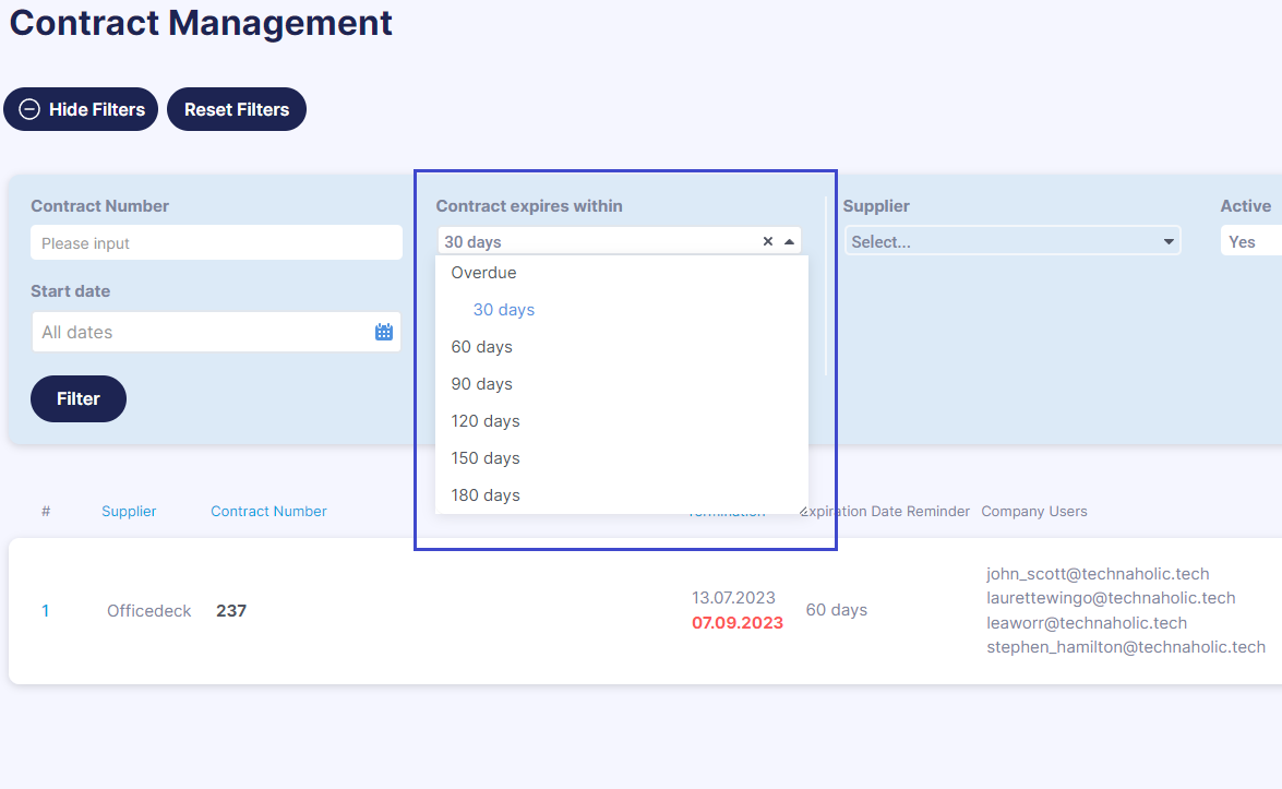 contract management in precoro