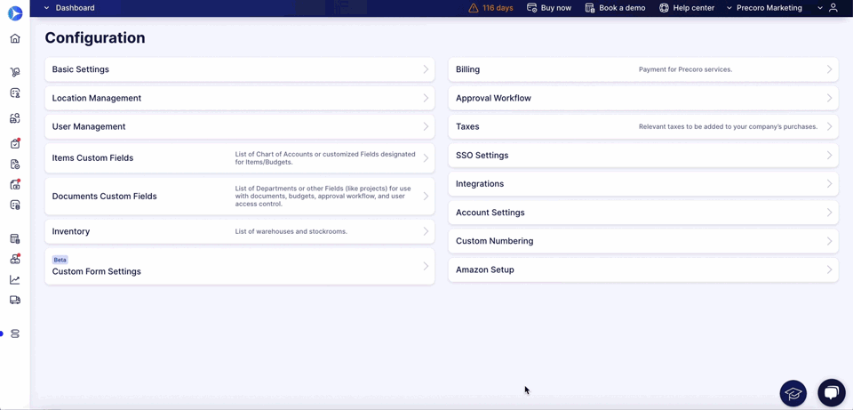 how to set up dependencies between the fields