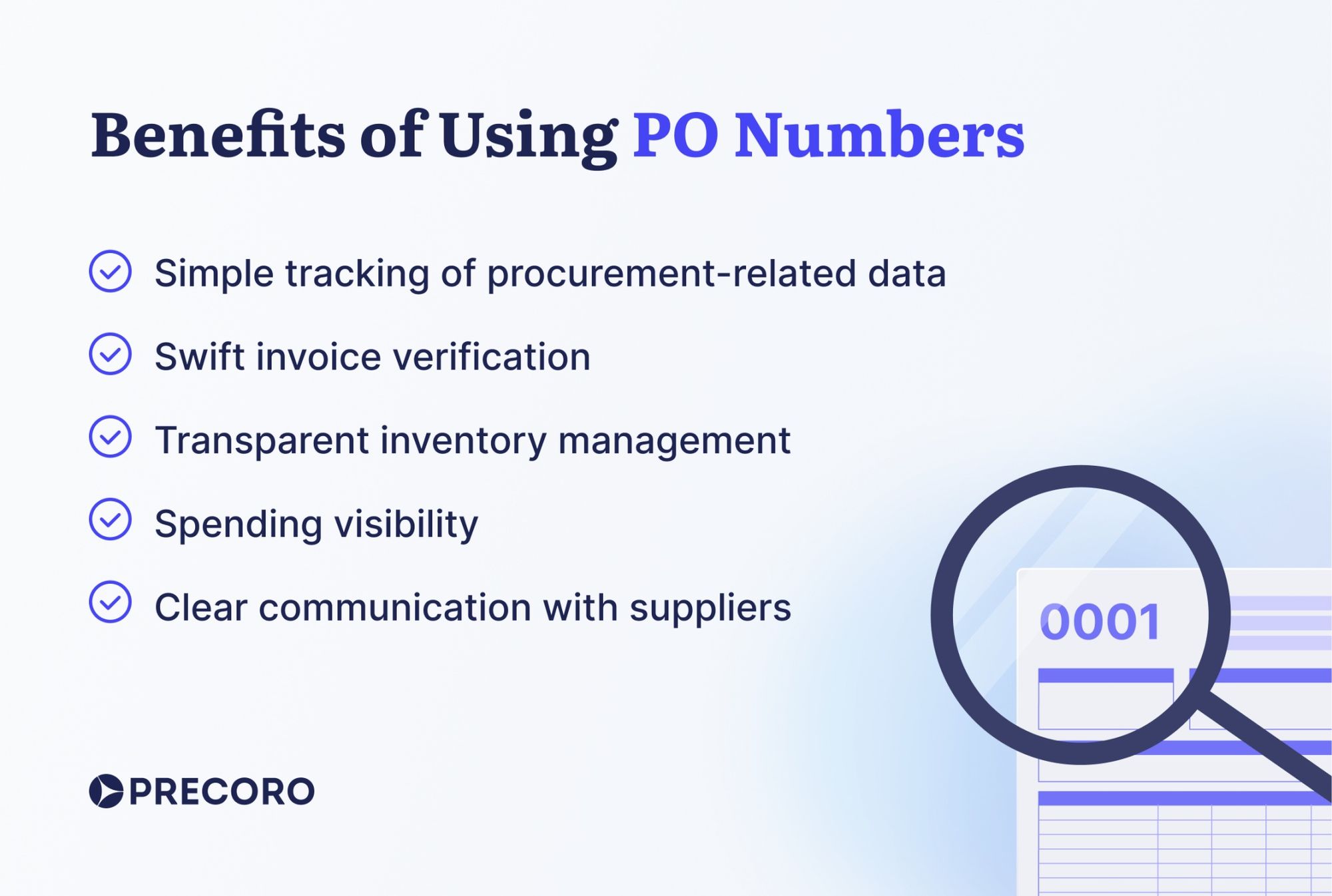 benefits of using po numbers