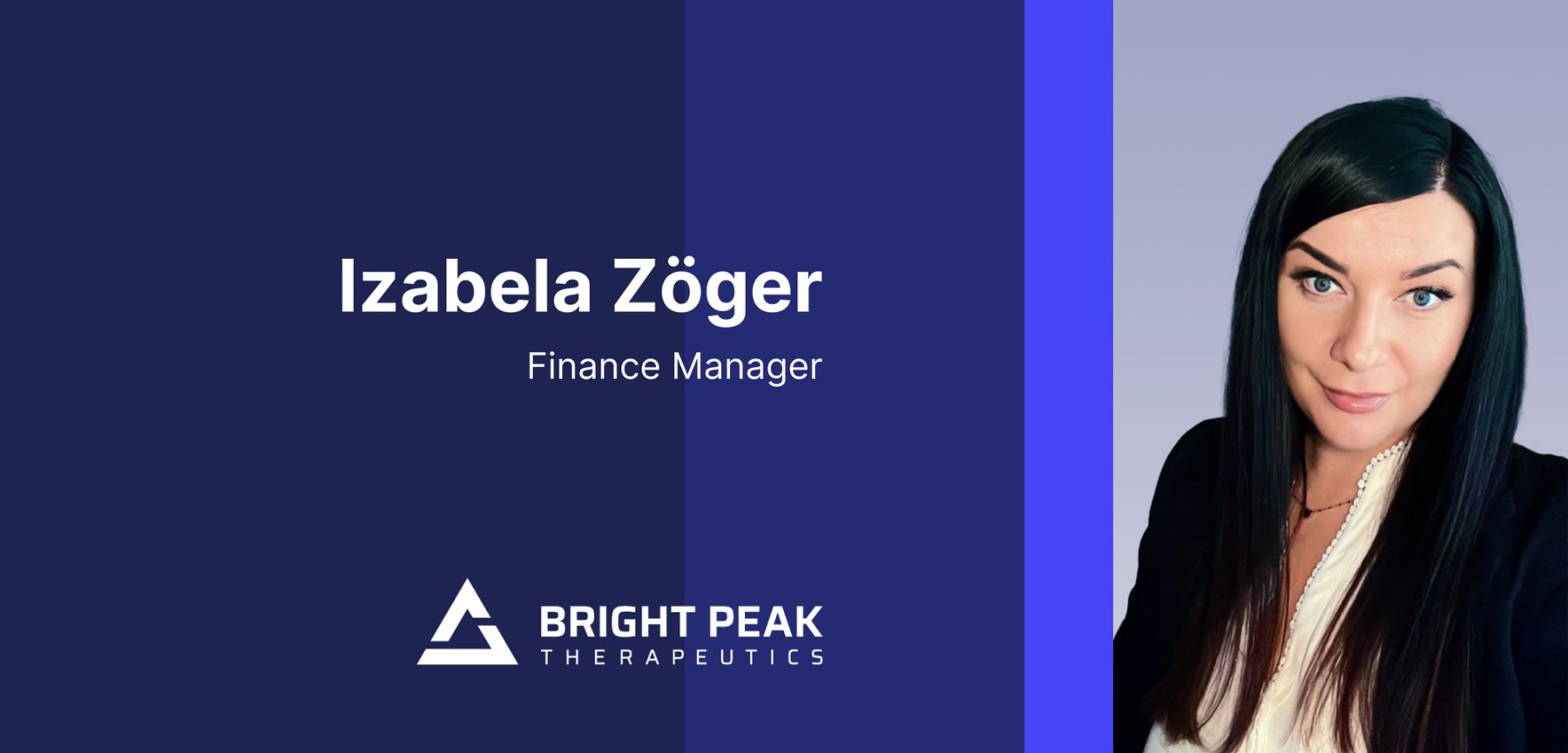 izabela zöger, finance manager at bright peak therapeutics