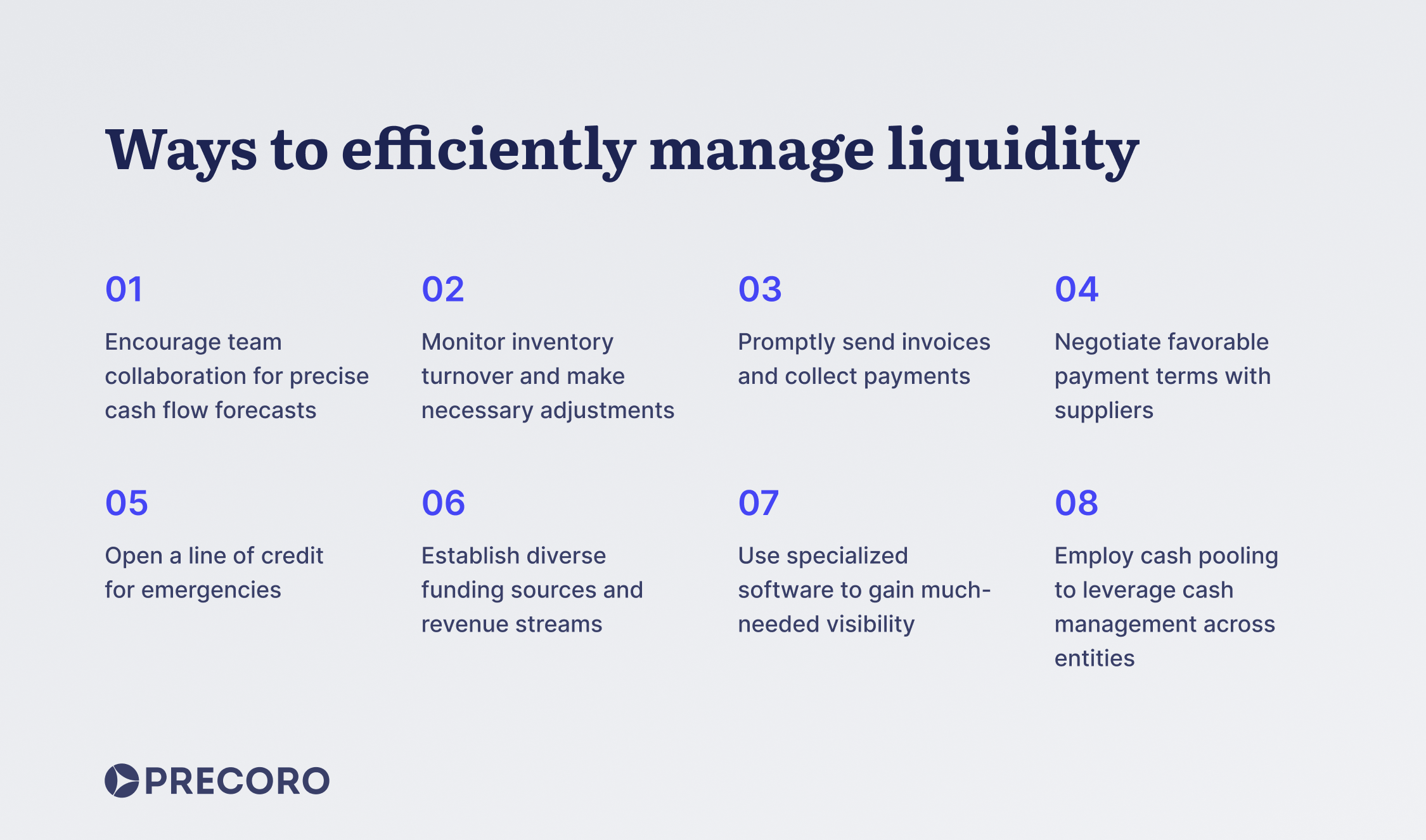 ways to efficiently manage liquidity