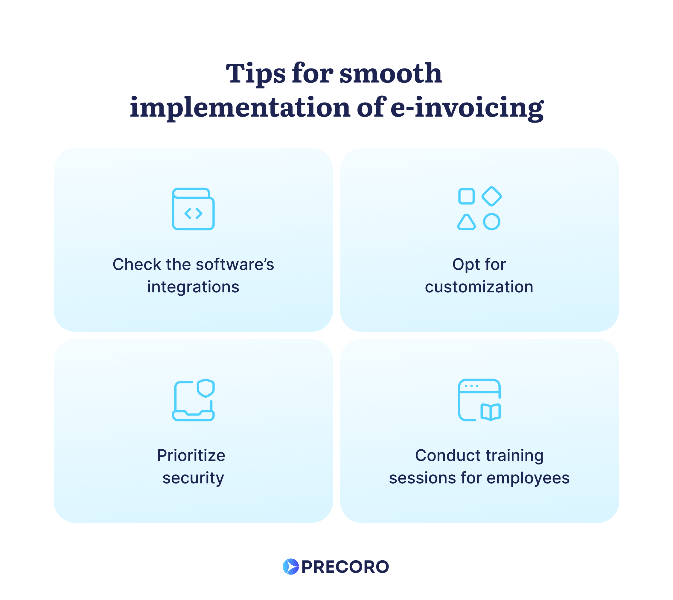 tips for smooth implementation of e-invoicing