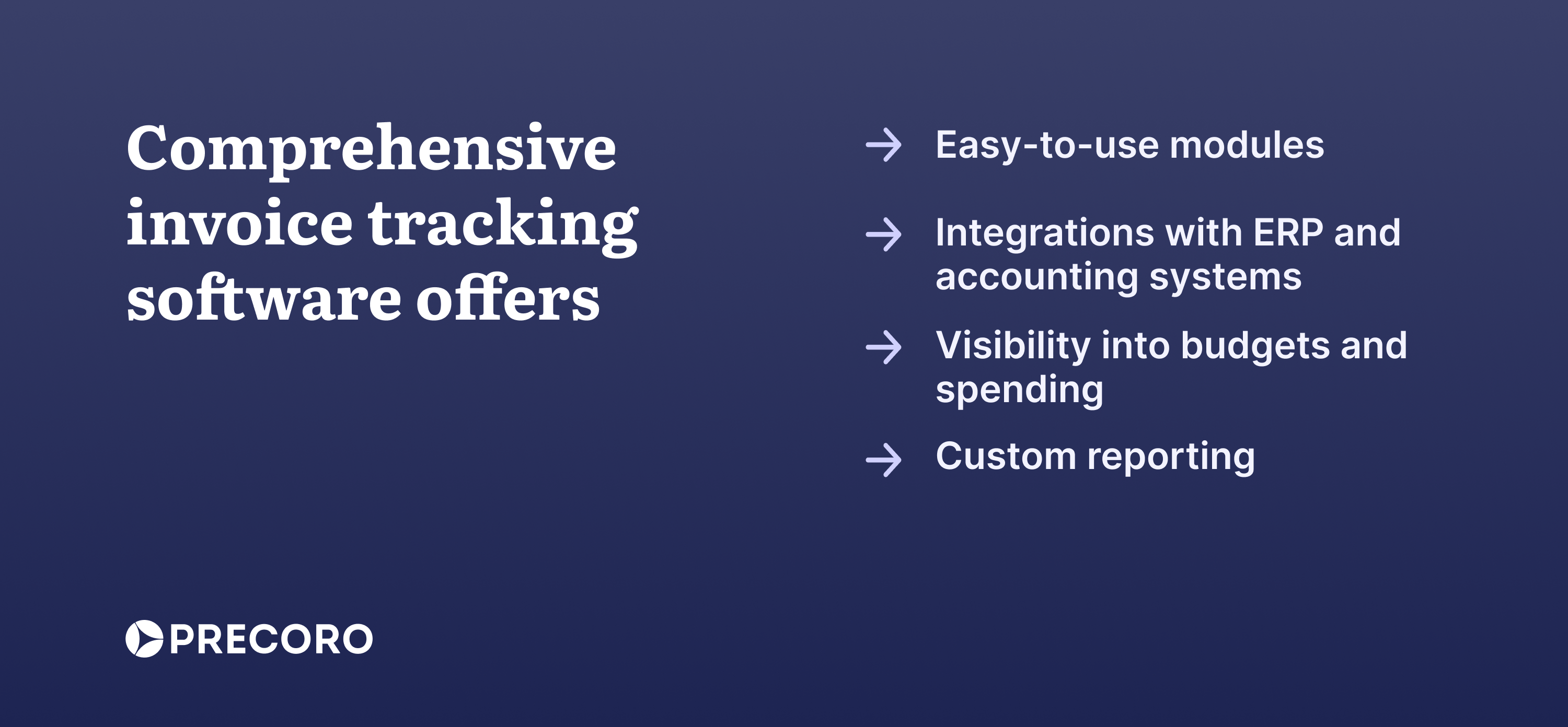 the attributes of a comprehensive invoice tracking system