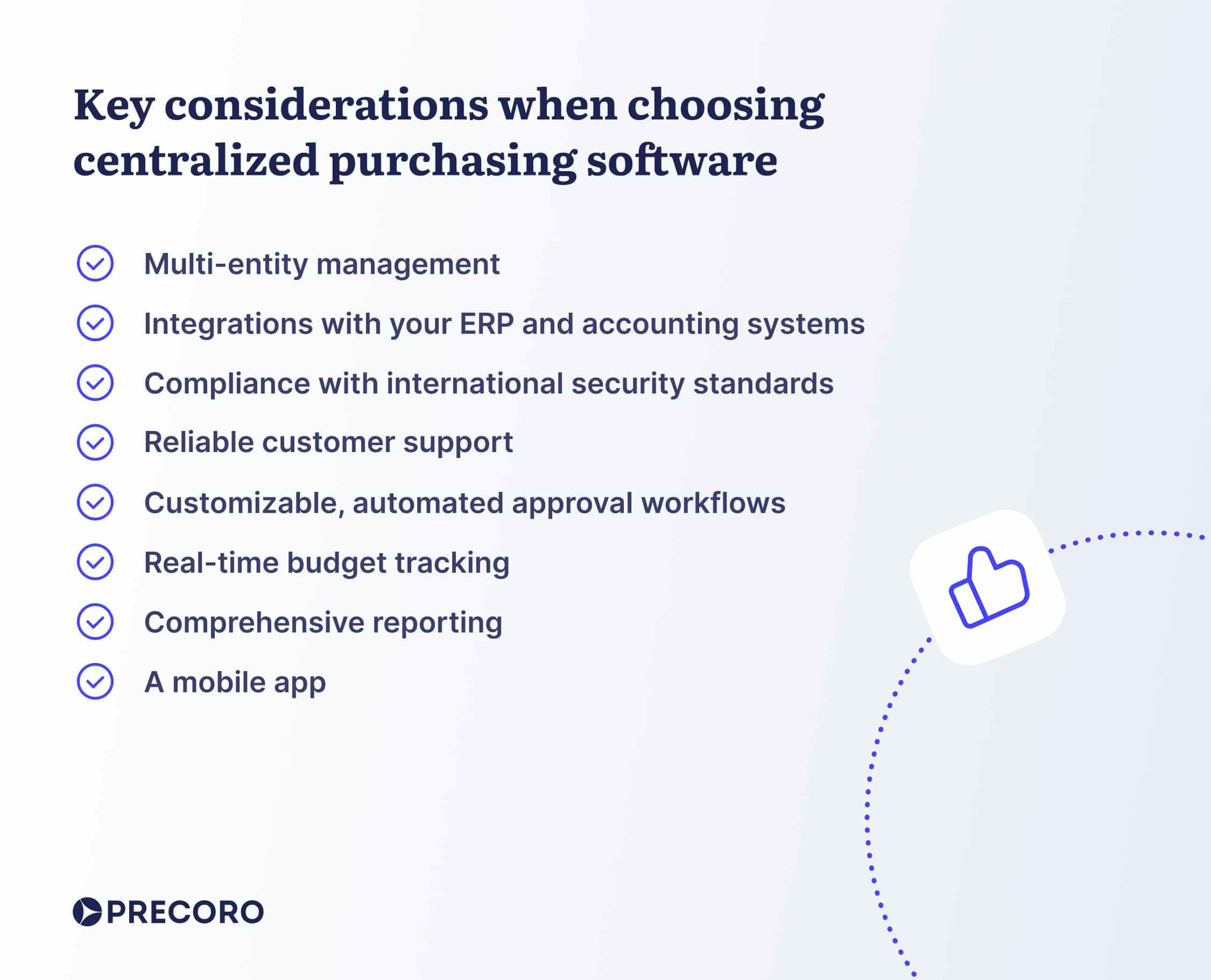 key considerations when choosing centralized purchasing software