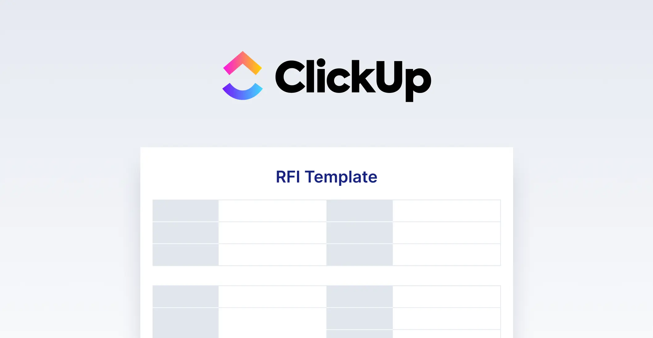 rfi click up template