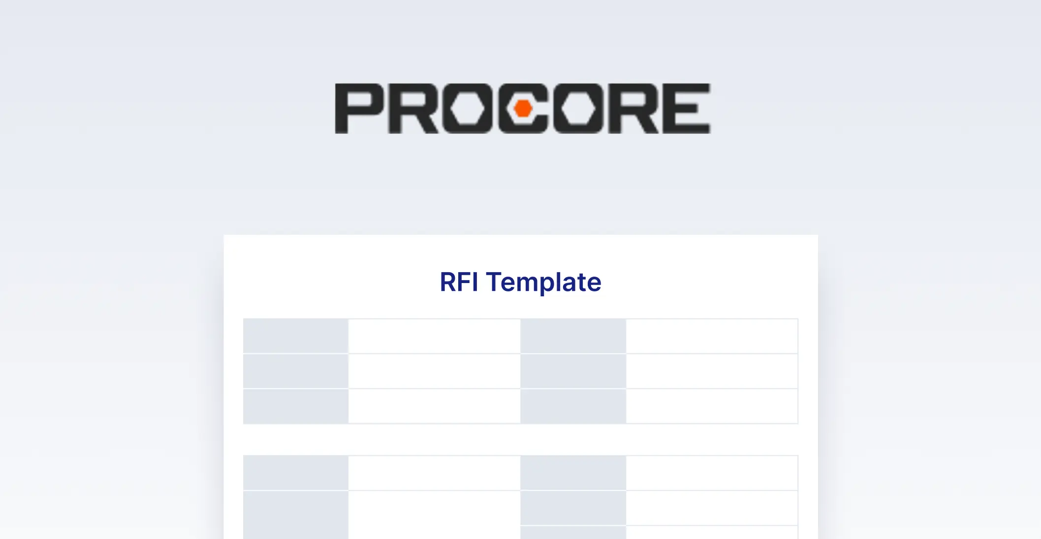 rfi procore template