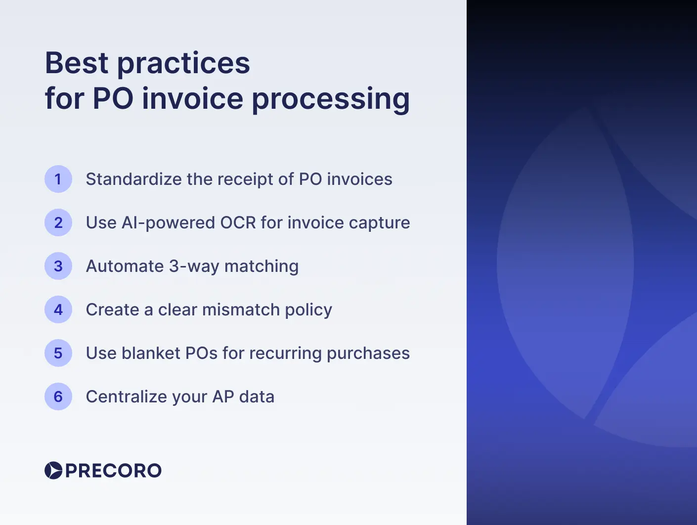best practices for po invoice processing