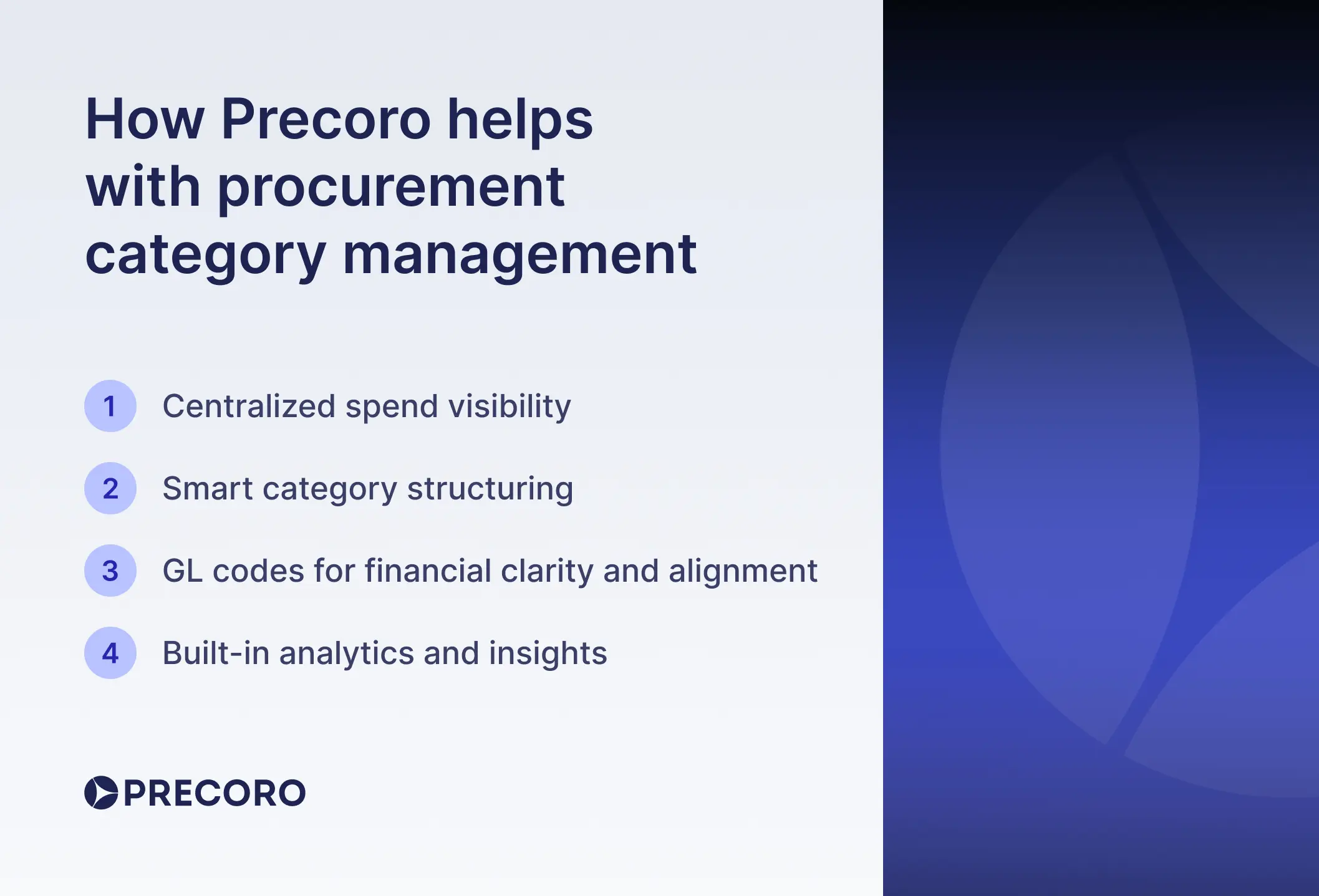 how precoro helps with procurement category management