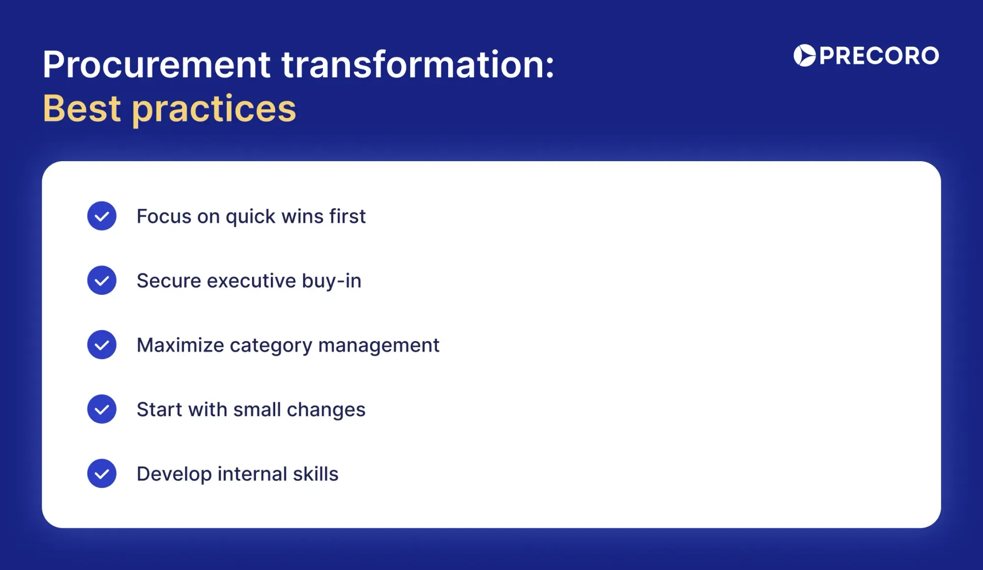 procurement transformation best practices