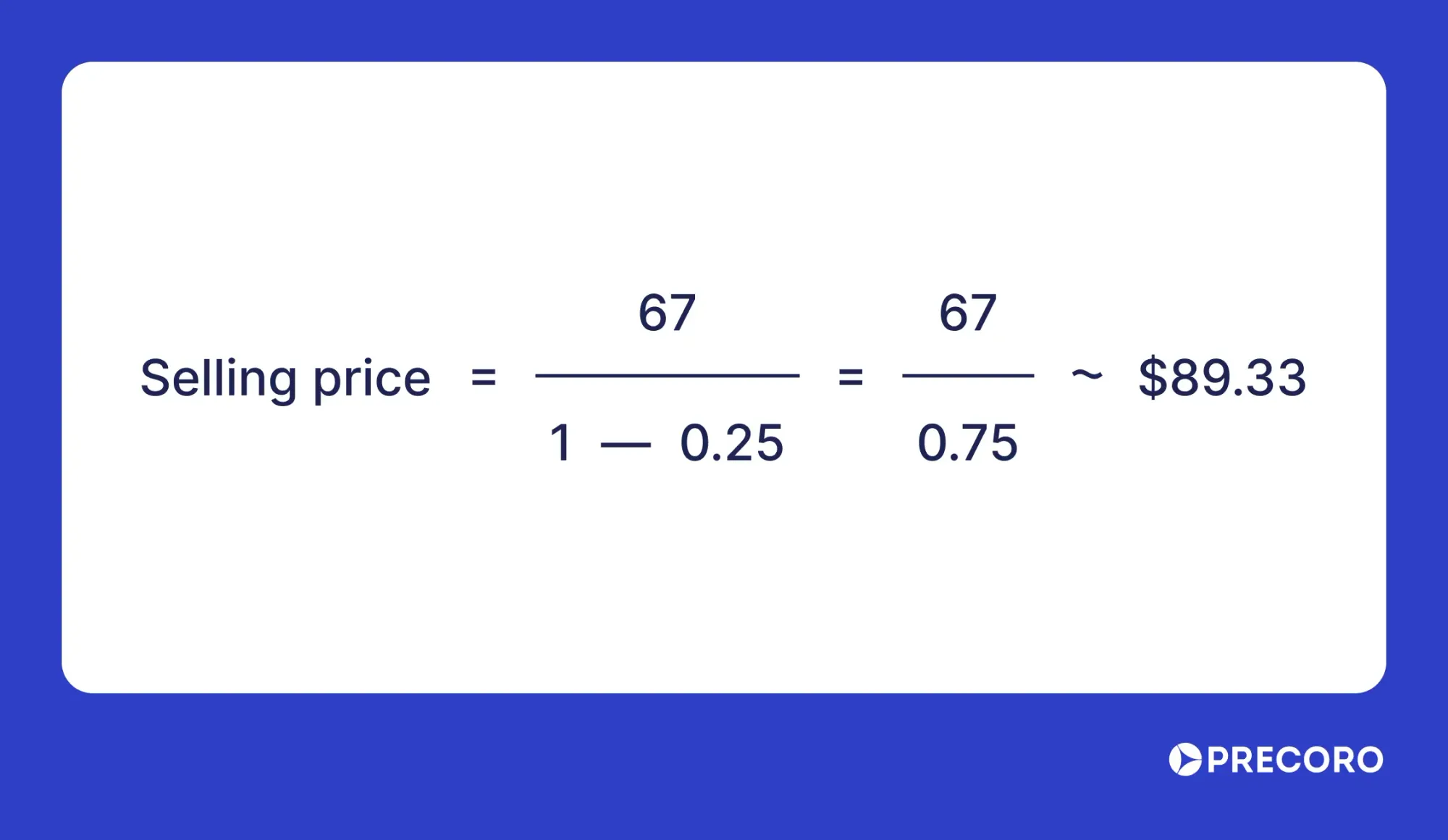 selling price formula