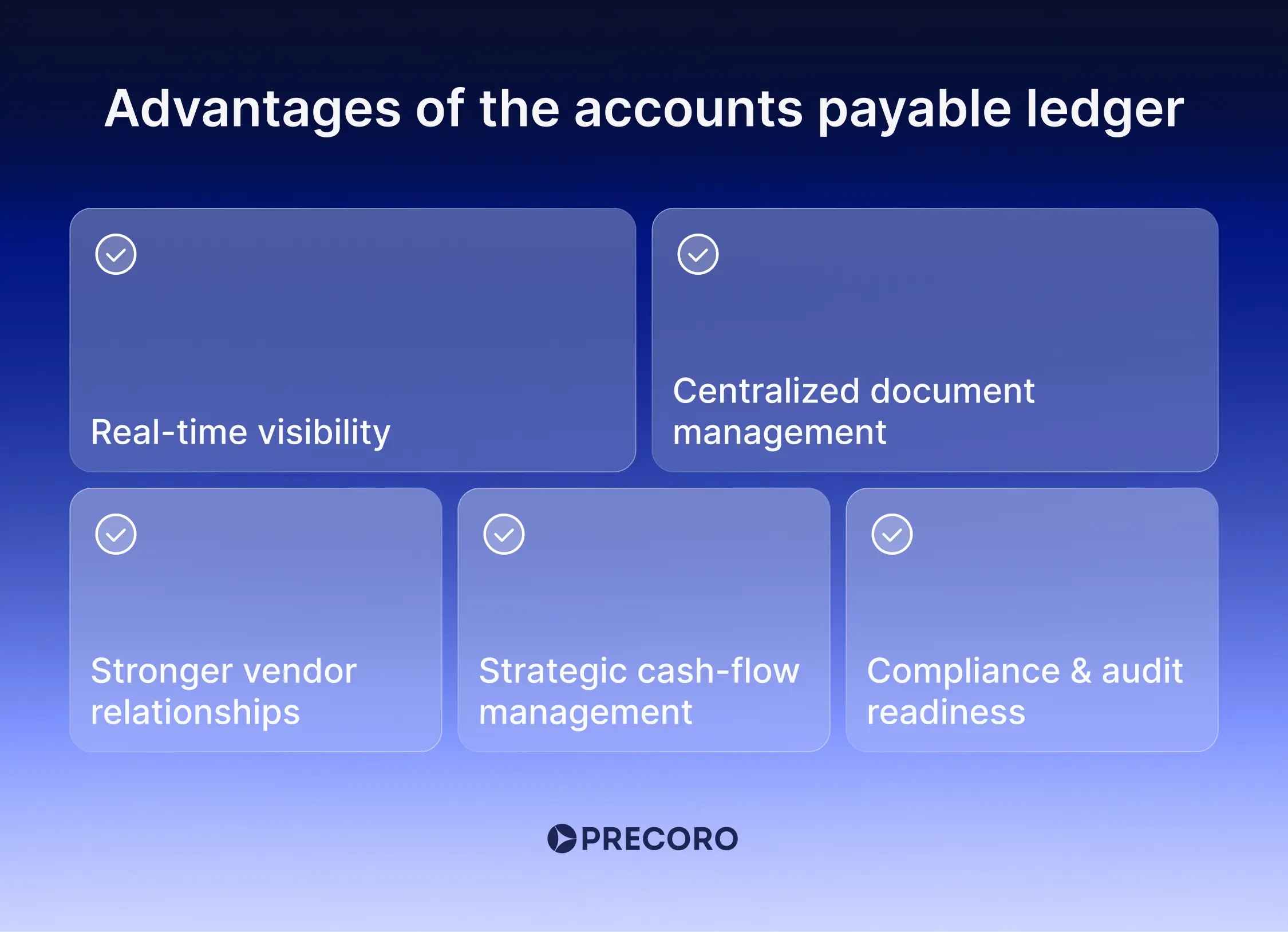 pros of the accounts payable ledger