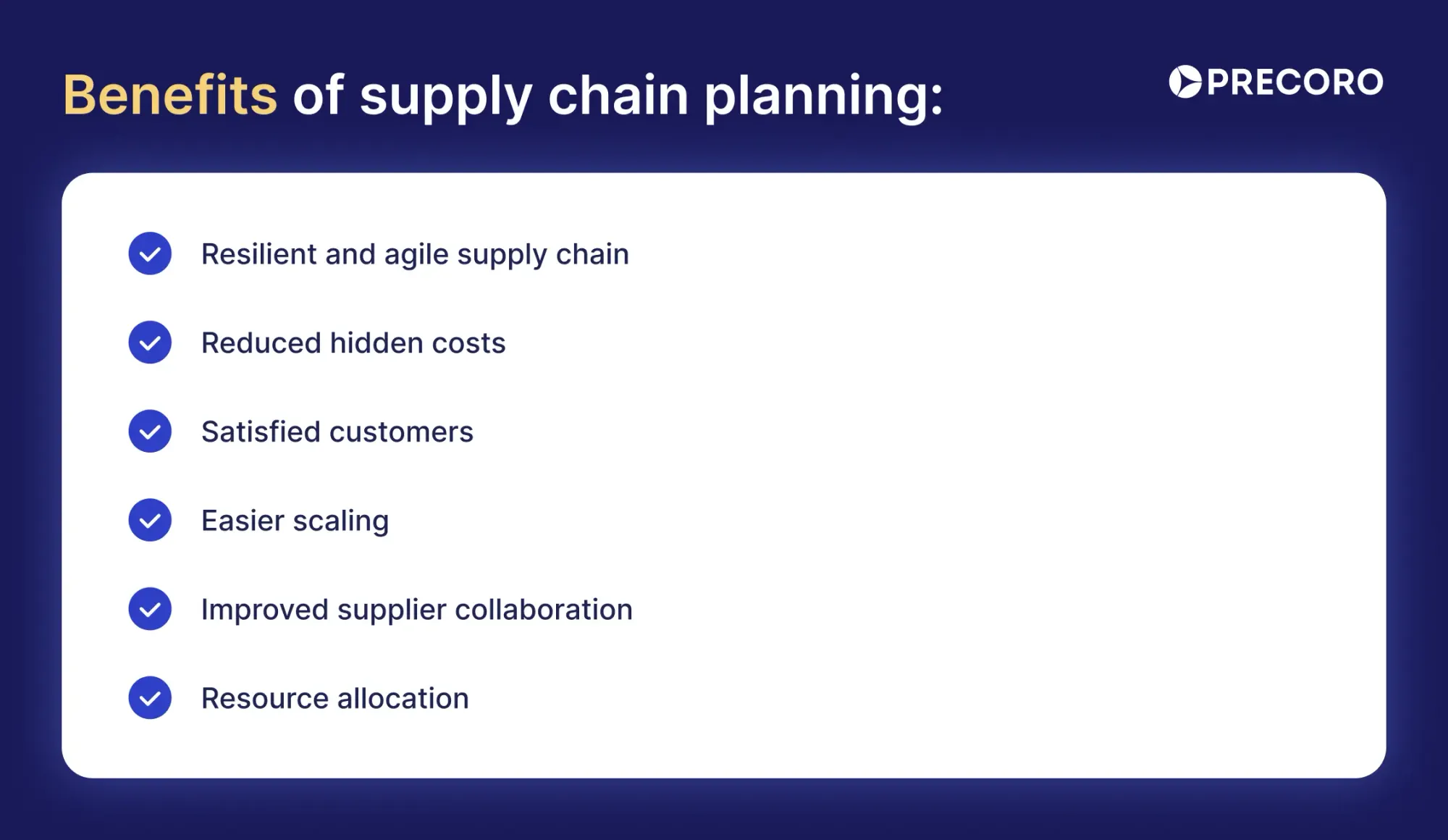 benefits of supply chain planning