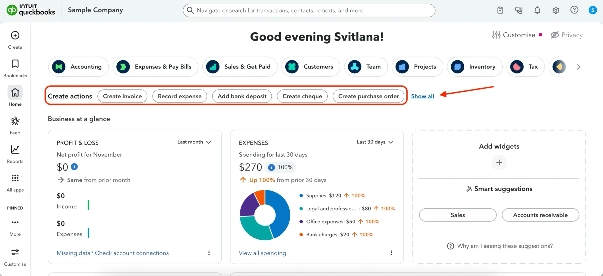 how to create a purchase order in quickbooks online step 1a
