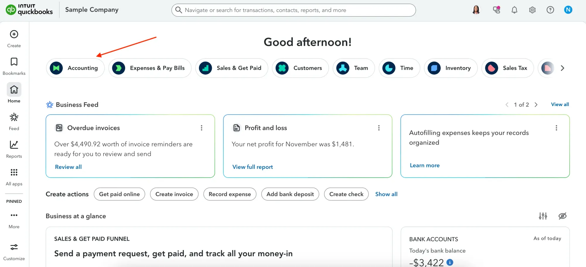 how to reconcile in quickbooks online step 1a