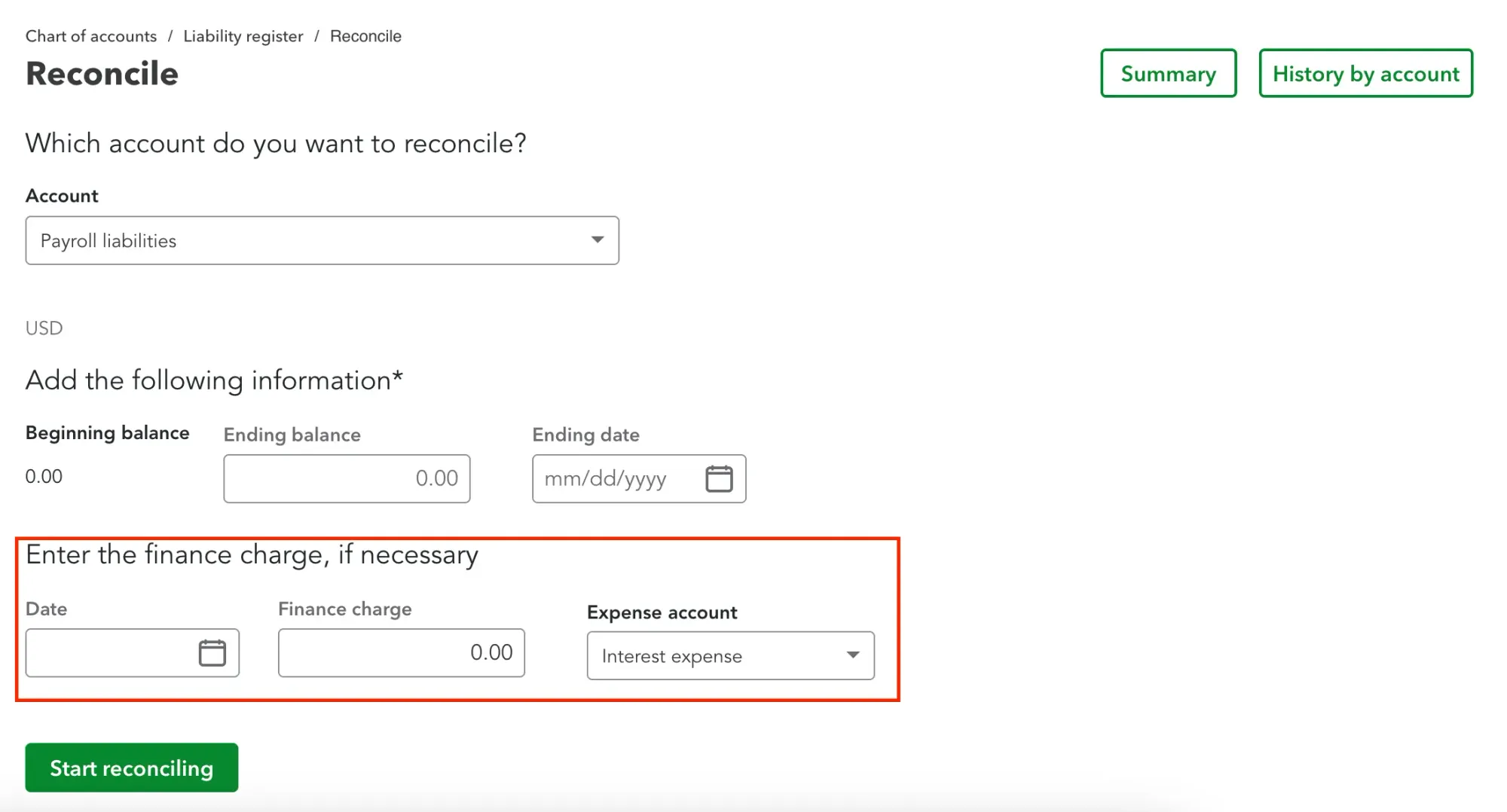 how to reconcile in quickbooks online step 4
