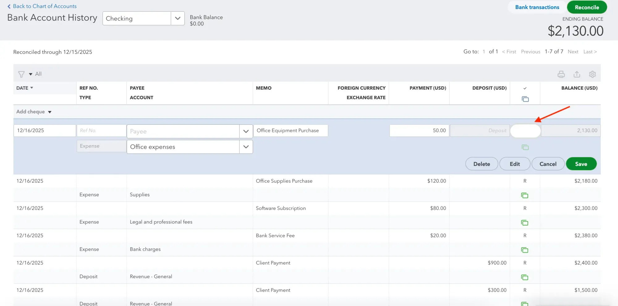 how to undo reconciliation in quickbooks online step 5