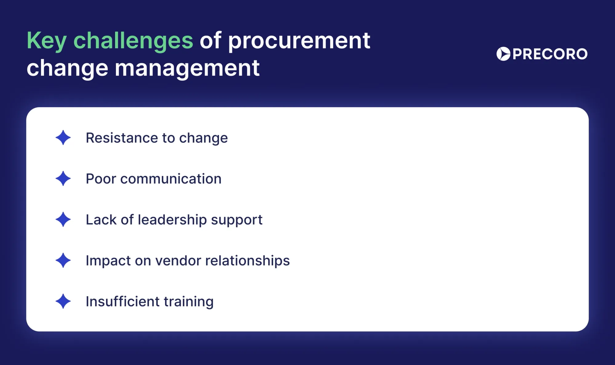 key challenges of procurement change management