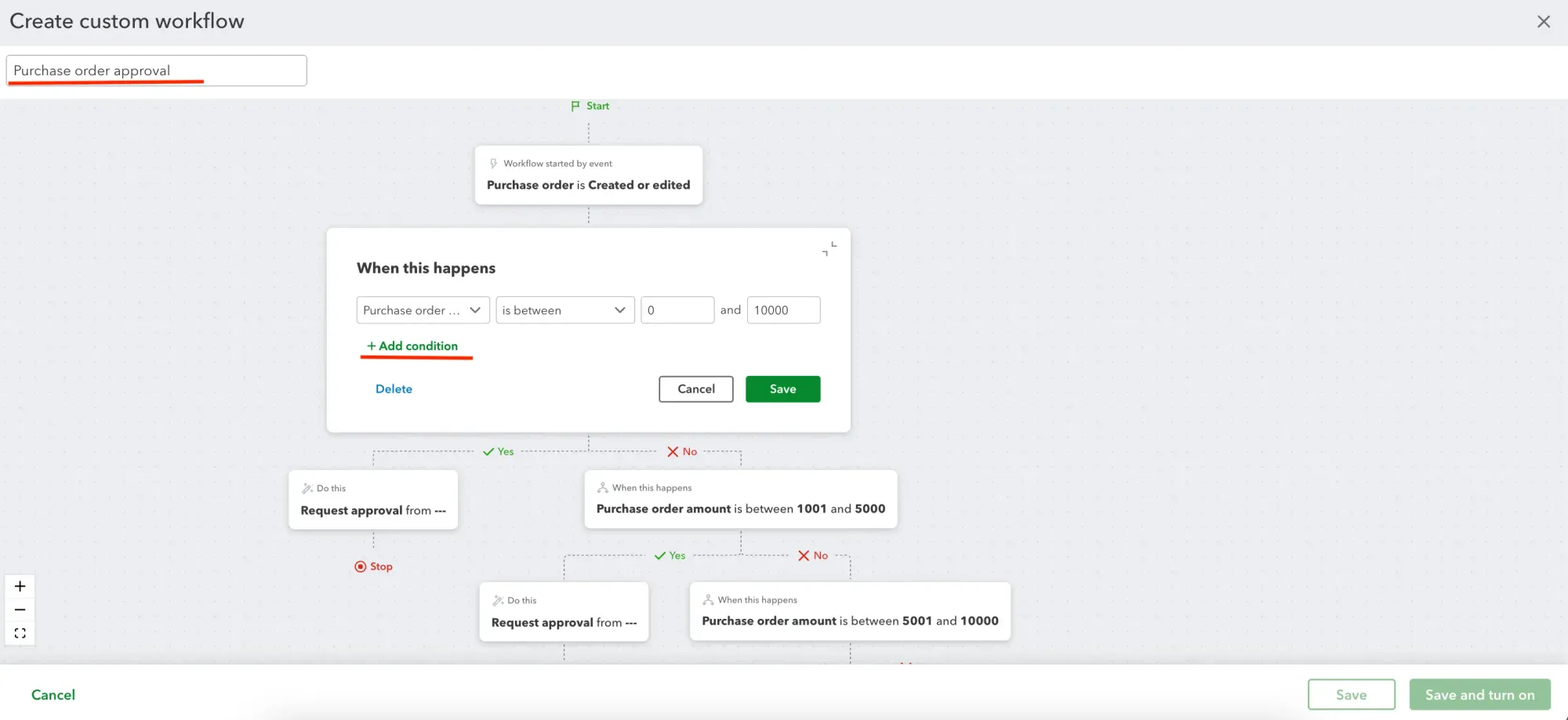 quickbooks online purchase order approval step 4