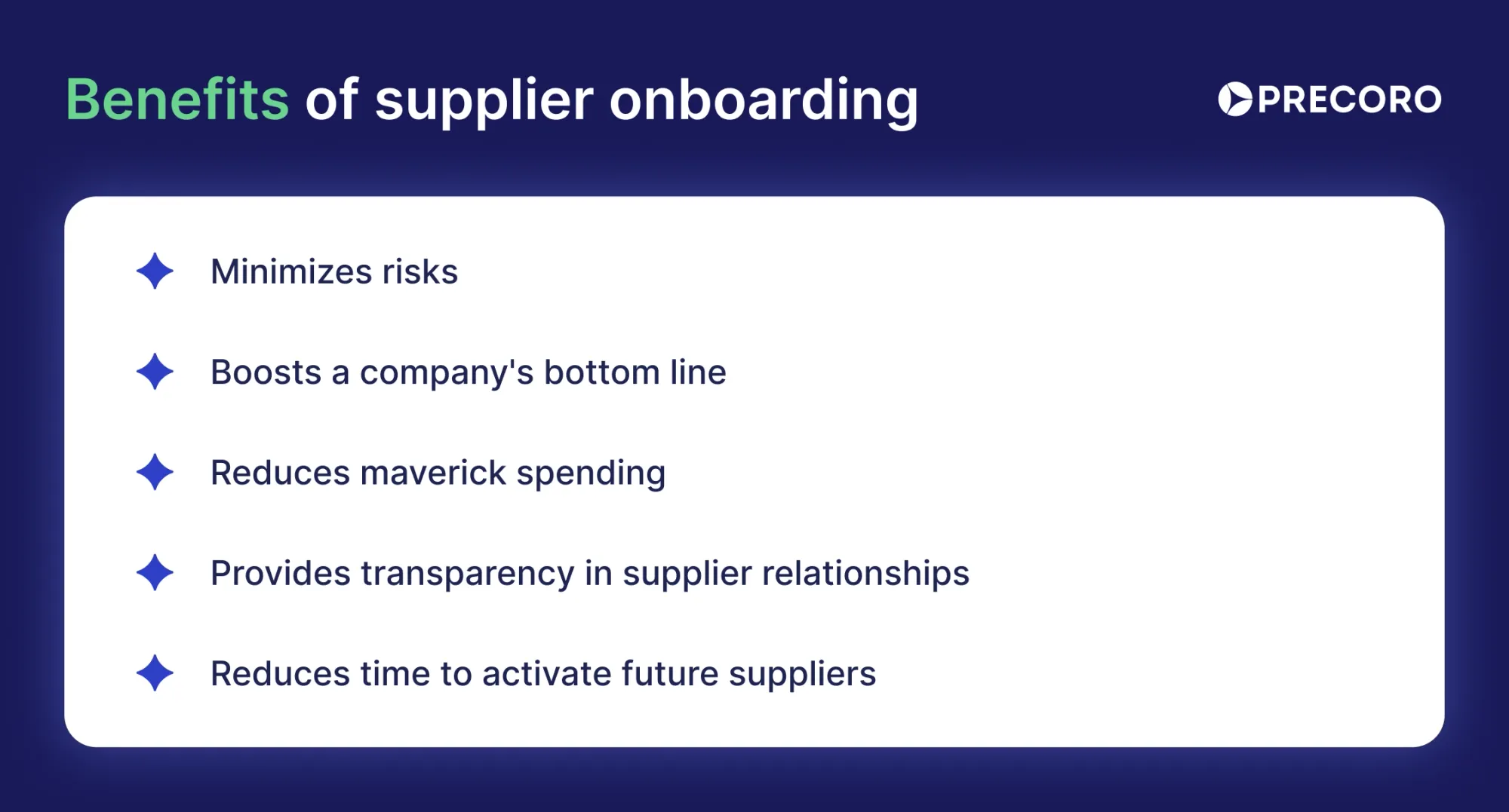 benefits of supplier onboarding