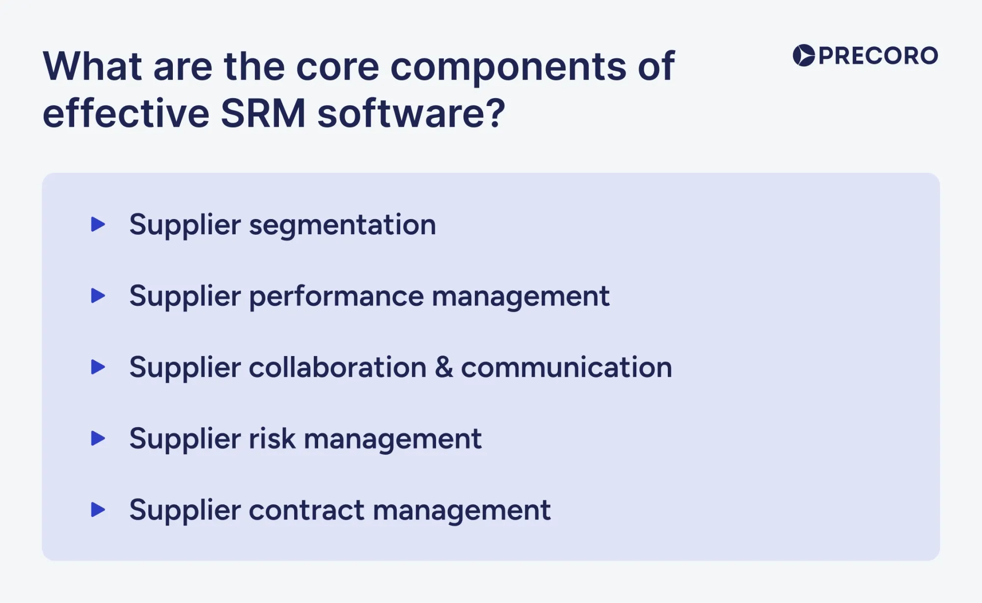 core components of effective srm software