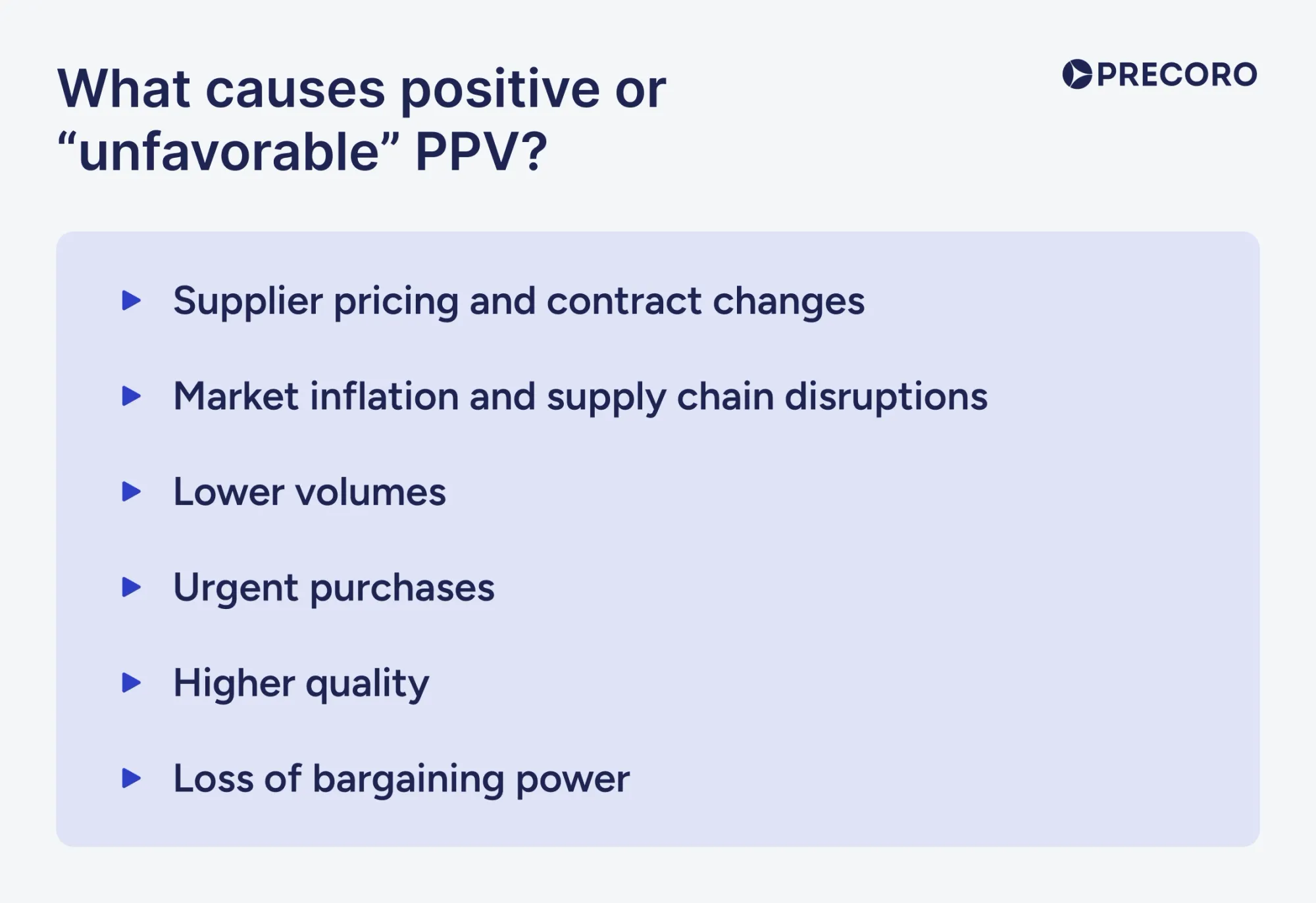 what causes positive or unfavorable ppv