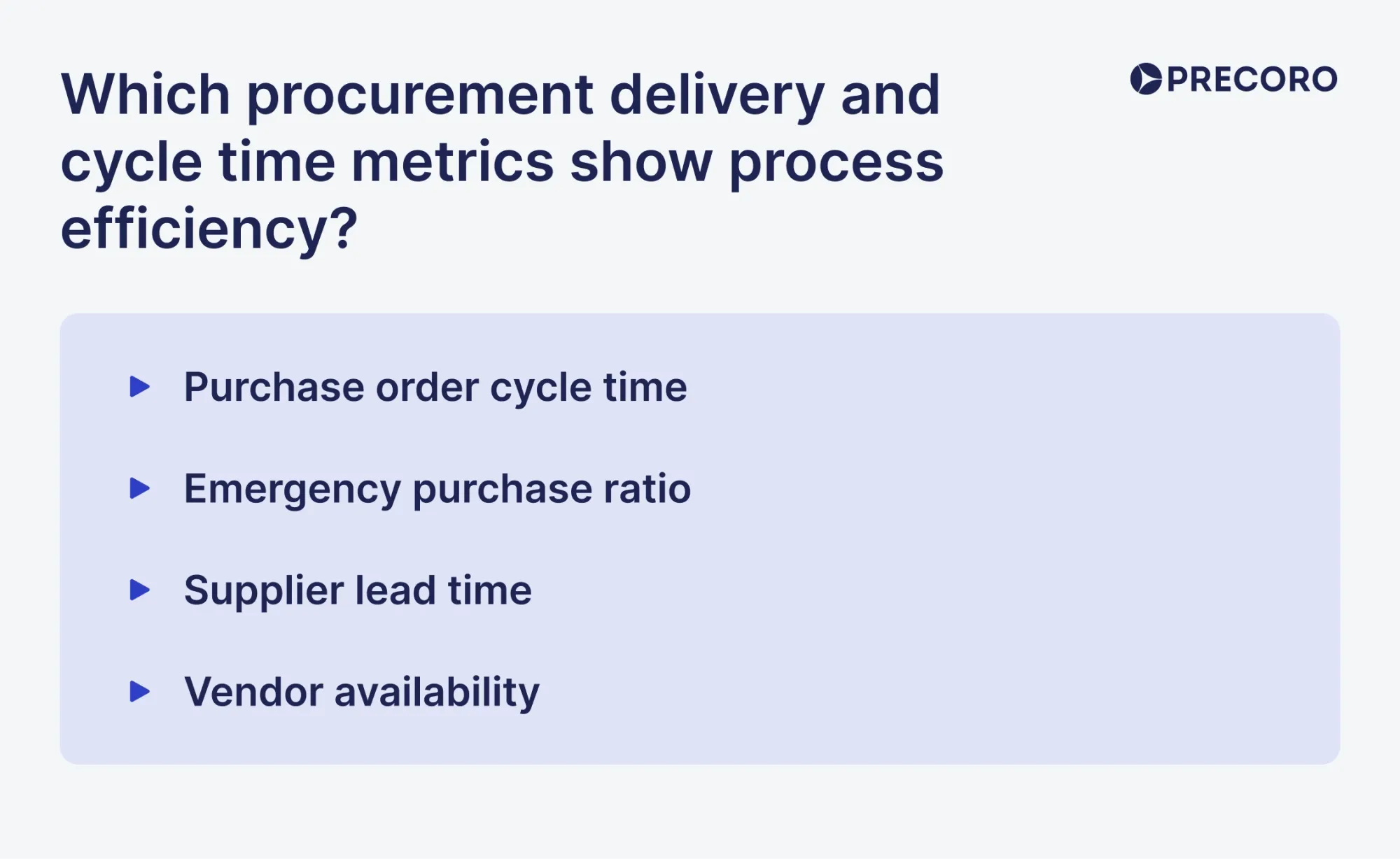 procurement delivery and cycle time metrics