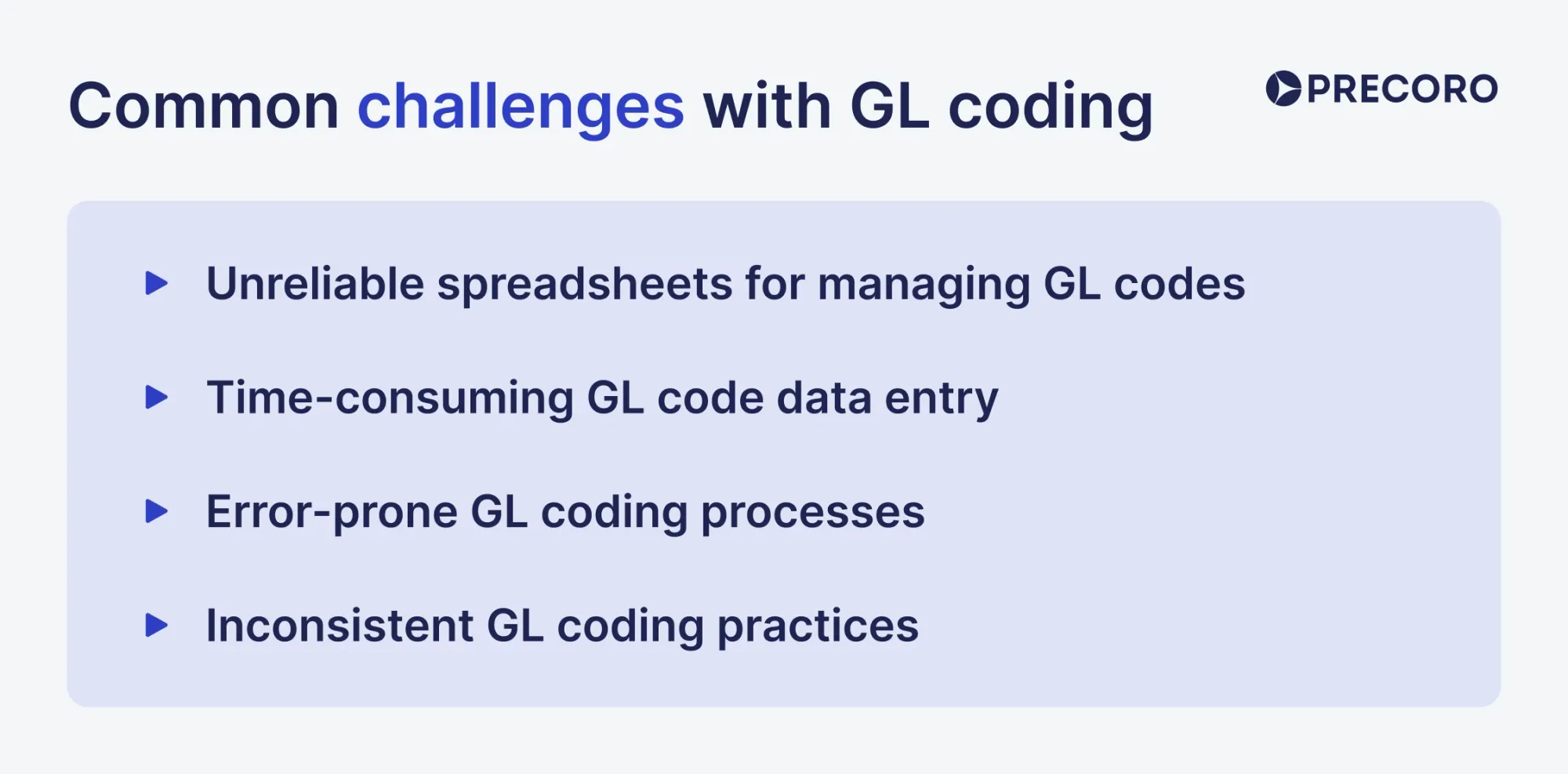 challenges of gl coding