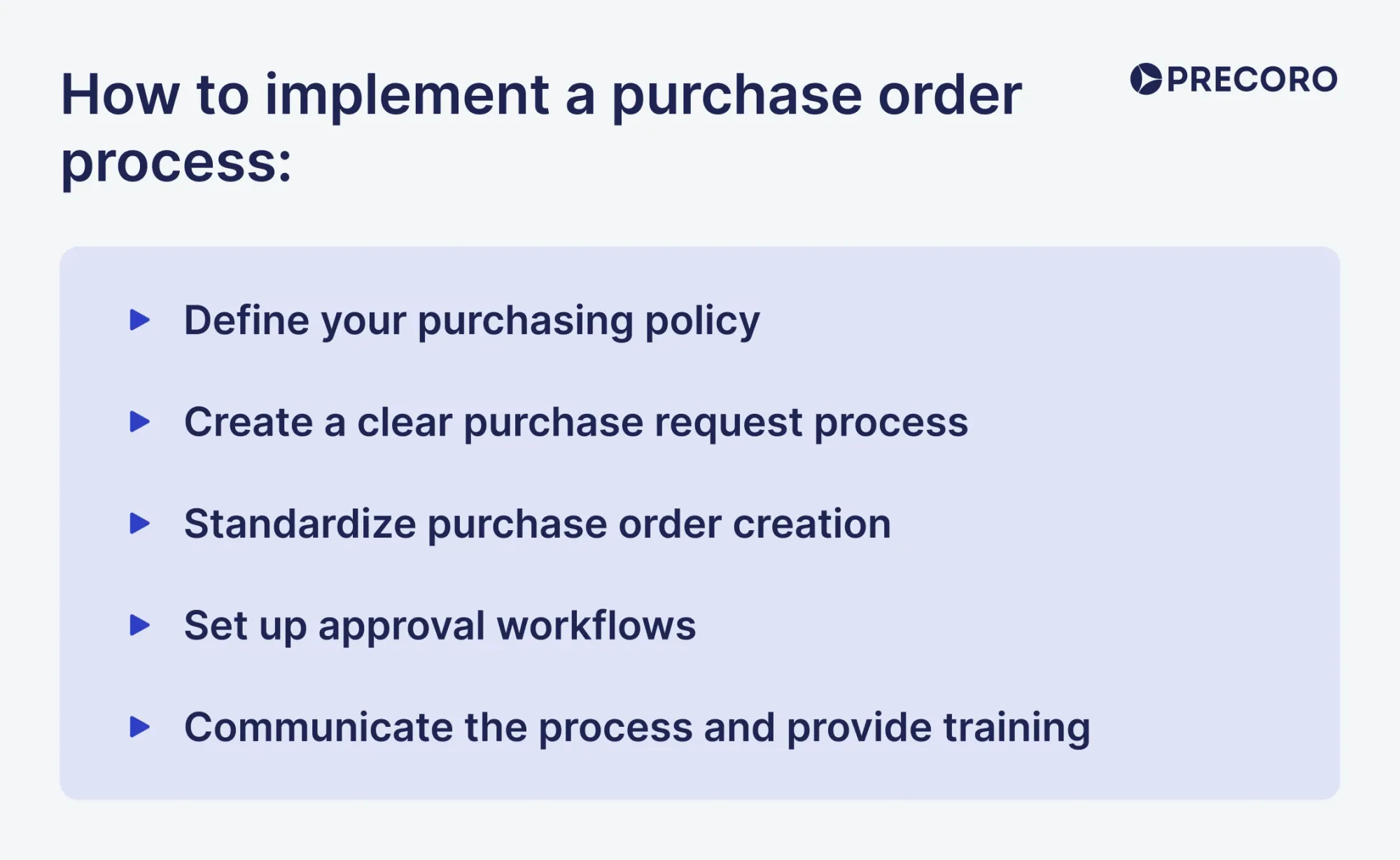 how to implement a po process