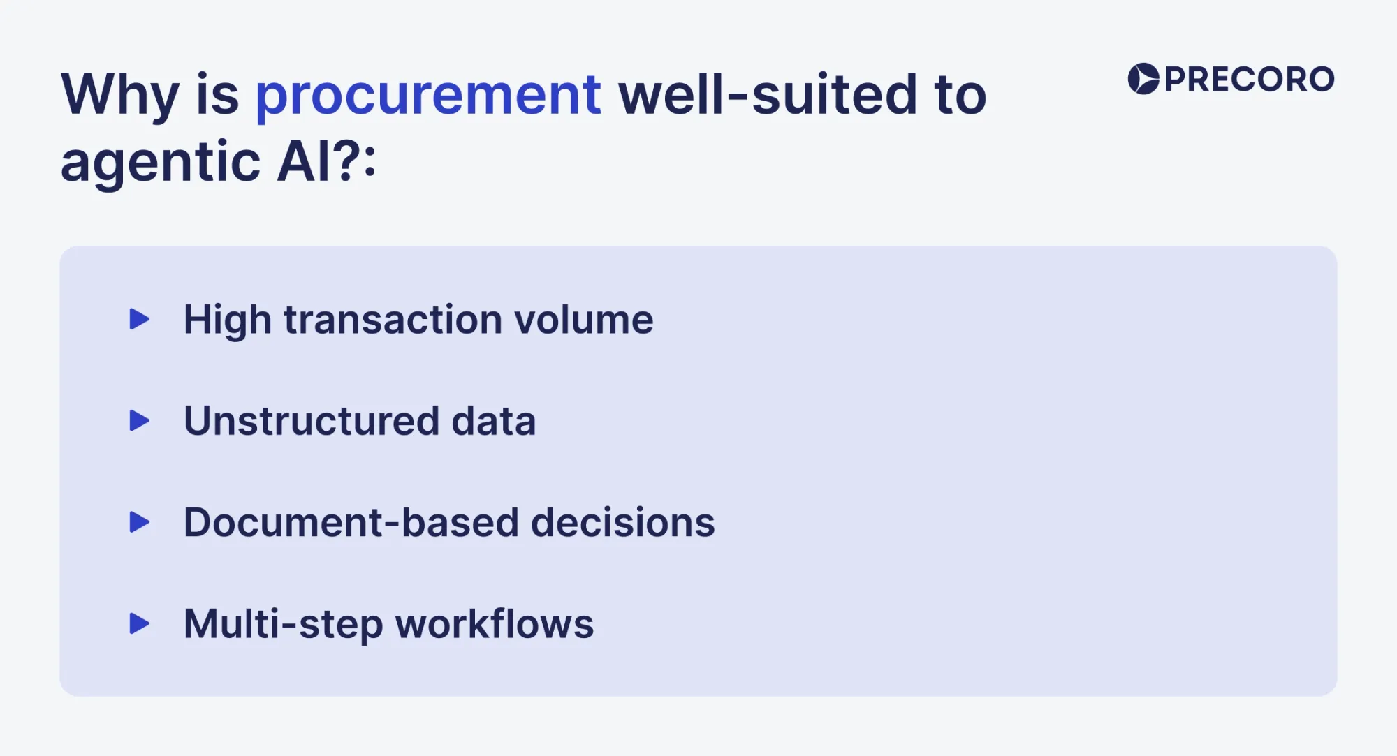 why is procurement well suited for agentic ai