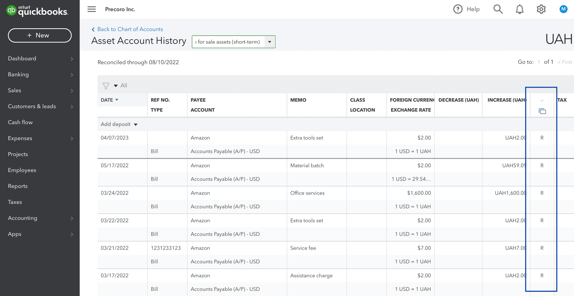 How to undo reconciliation in quickbooks online