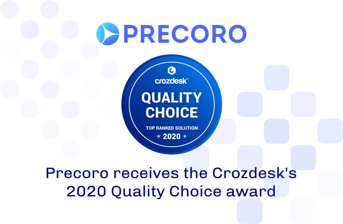 Precoro wins Crozdesk's Quality Choice award