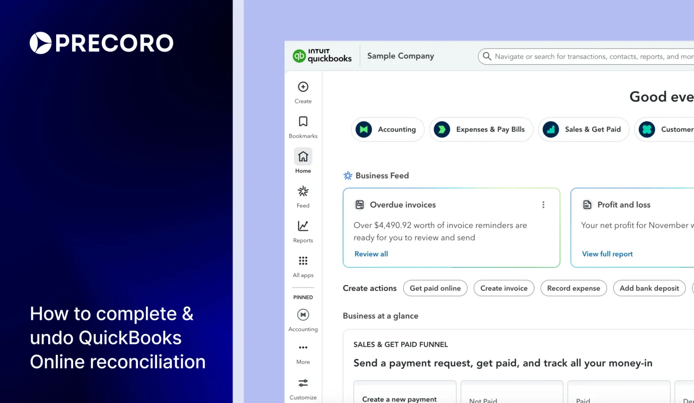 quickbooks reconciliation