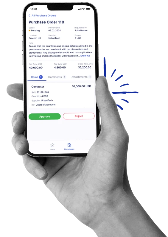 Precoro mobile app